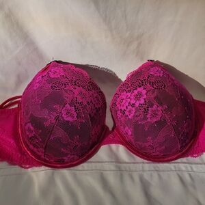 Elegant Pink Lace Bra
